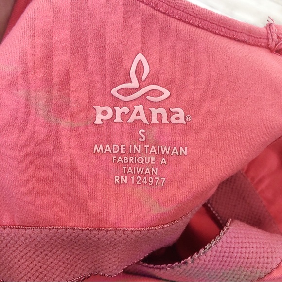 PrAna Peach Diamond Pattern Yoga Tank Top Small - Picture 6 of 6